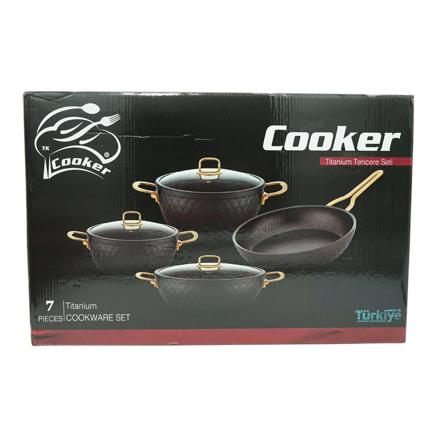 Cooker 7 Parça Titanium Tencere Seti