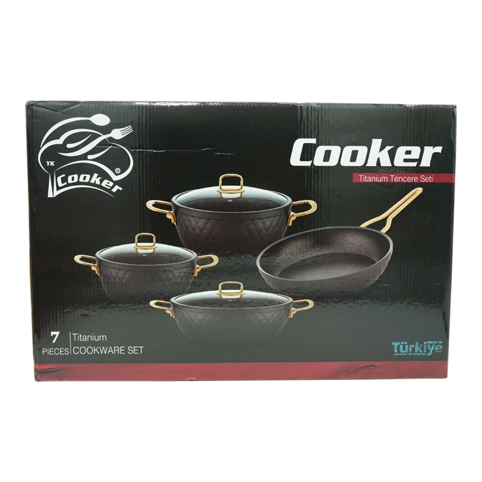 Cooker 7 Parça Titanium Tencere Seti