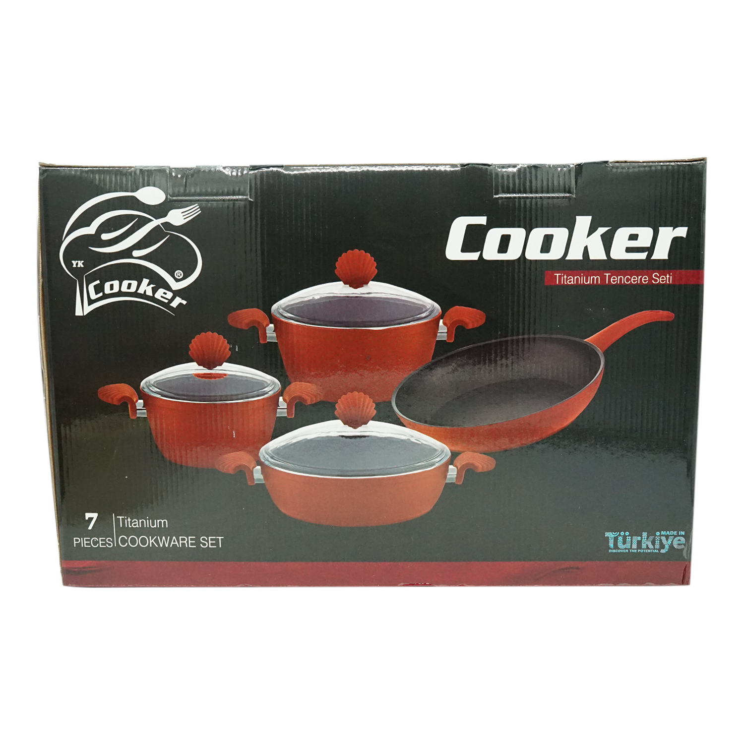 Cooker İstiridye 7 Parça Titatinum Tencere Set