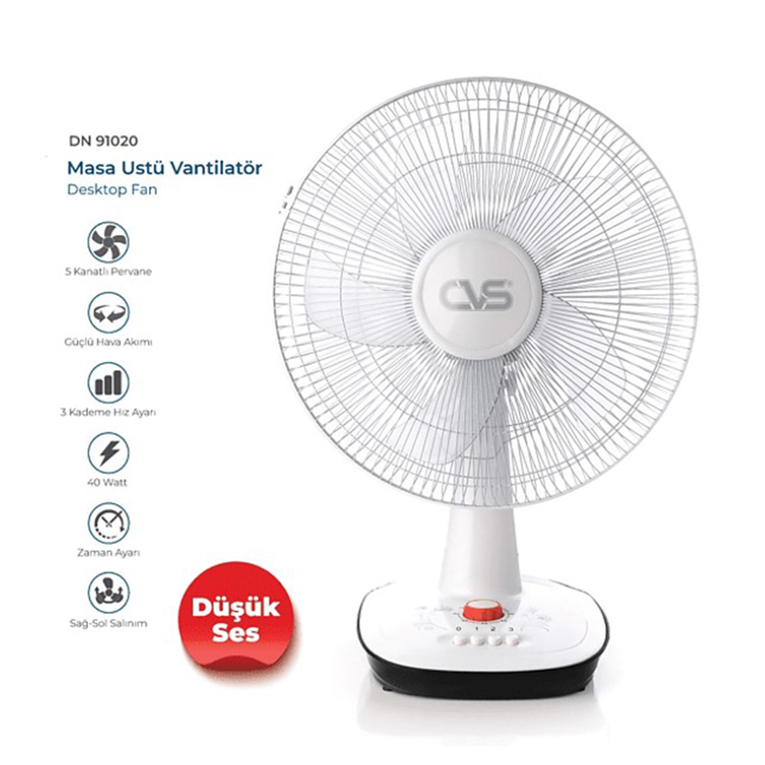 CVS DN 91020 Masa Üstü Vantilatör