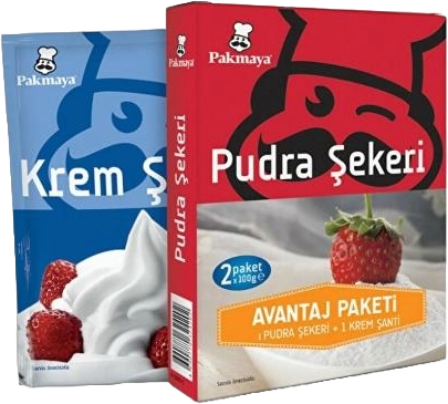PAKMAYA PUDRA ŞEKERİ 200 GR + KREM ŞANTİ 75 GR
