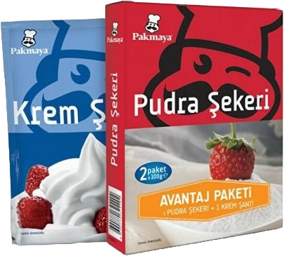 PAKMAYA PUDRA ŞEKERİ 200 GR + KREM ŞANTİ 75 GR