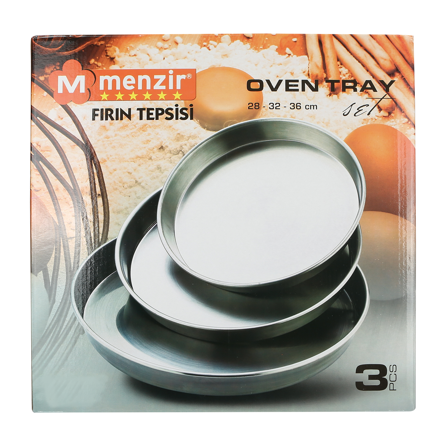 Menzir Çelik Tepsi 3lü