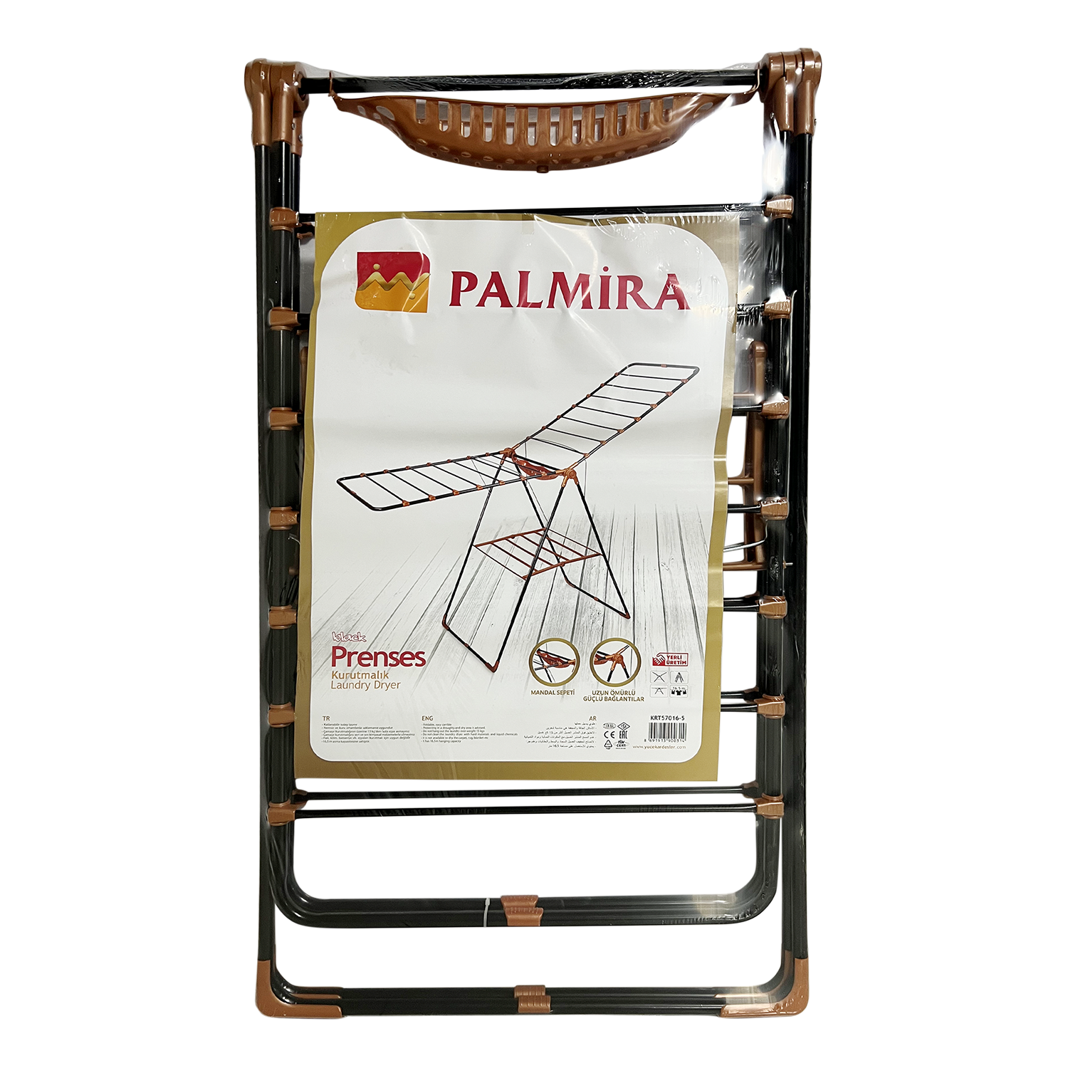 Palmira Prenses Siyah-Bakır Sepetli Kurutmalık