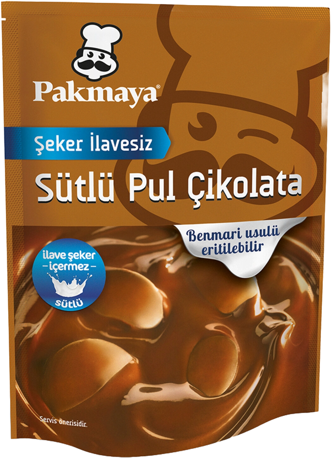 PAKMAYA ŞEKER İLAVESİZ SÜTLÜ PUL ÇİKOLATA 70 GR