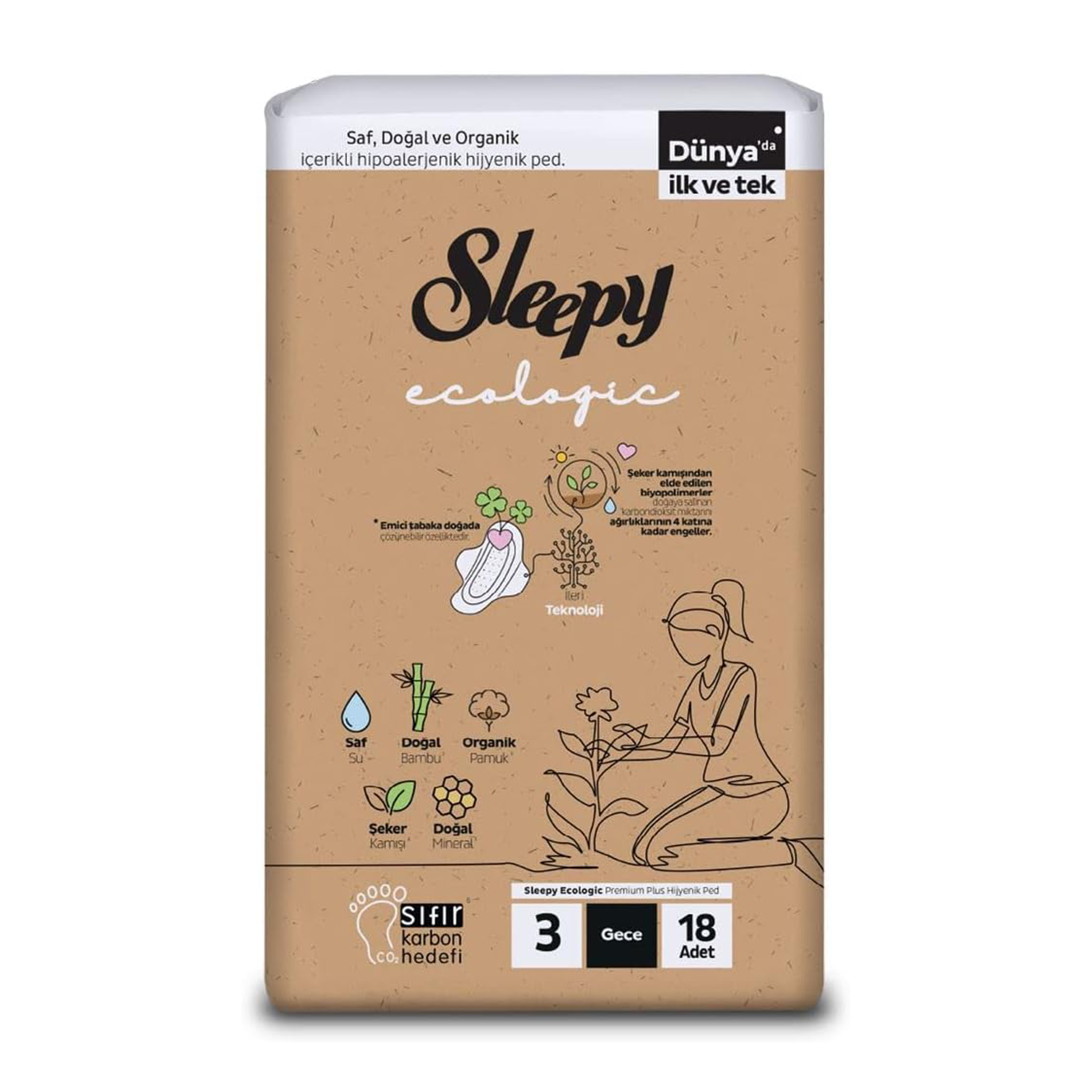 Sleepy Ecologıc Süper Eco Gece 18 Li Ped