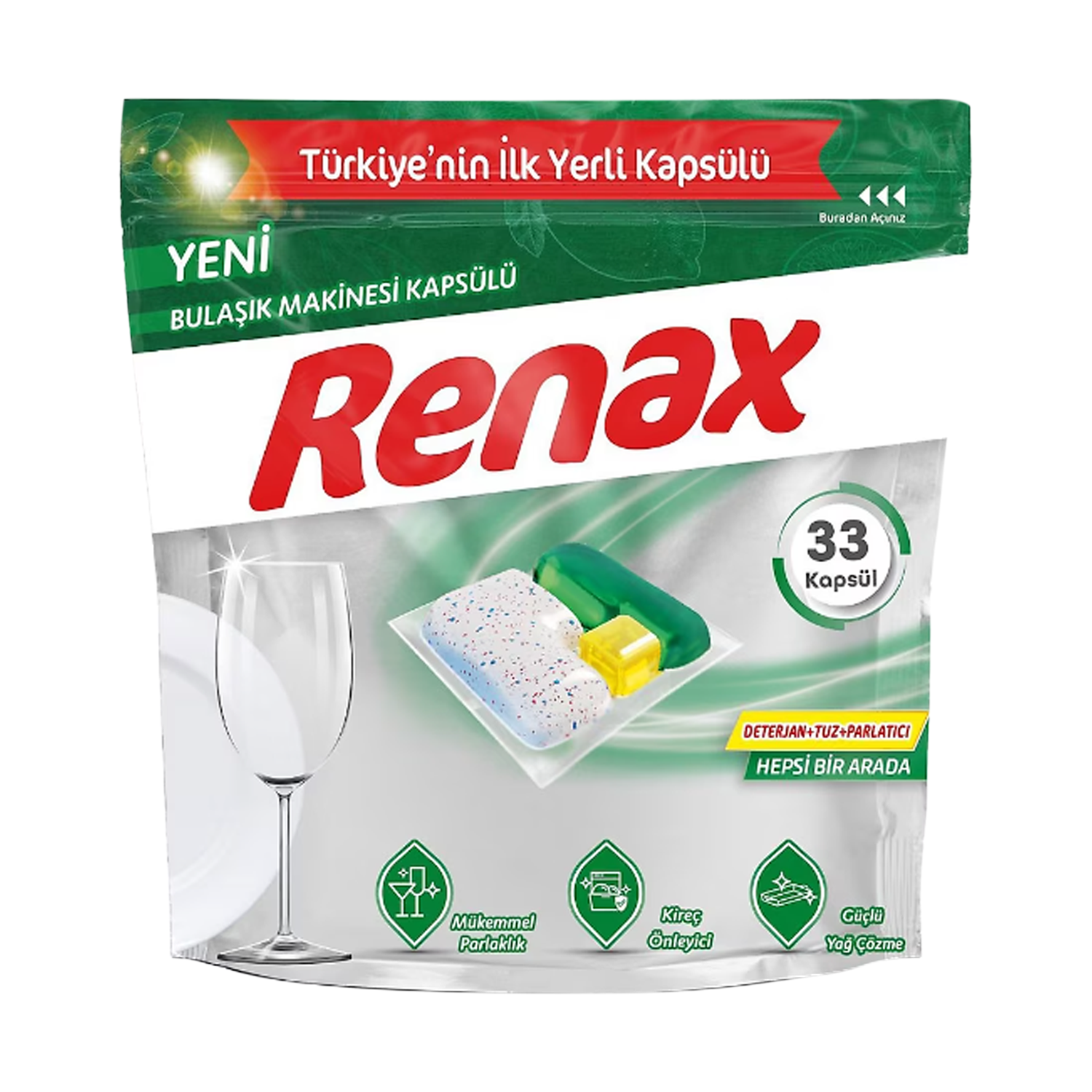 Renax Bulaşık Makinesi Kapsülü 33lü