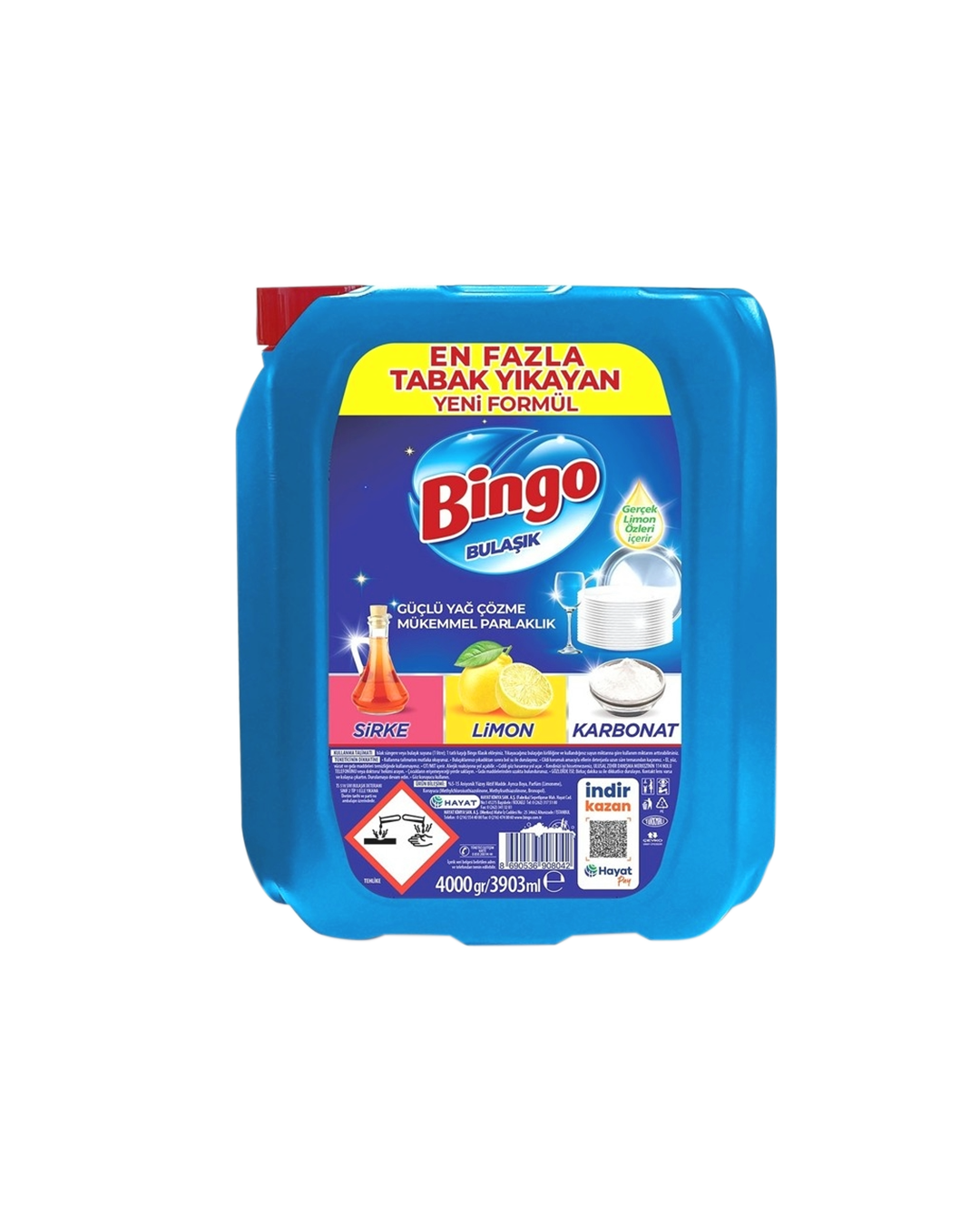 Bingo Bulaşık Deterjanı 4 KG Limon