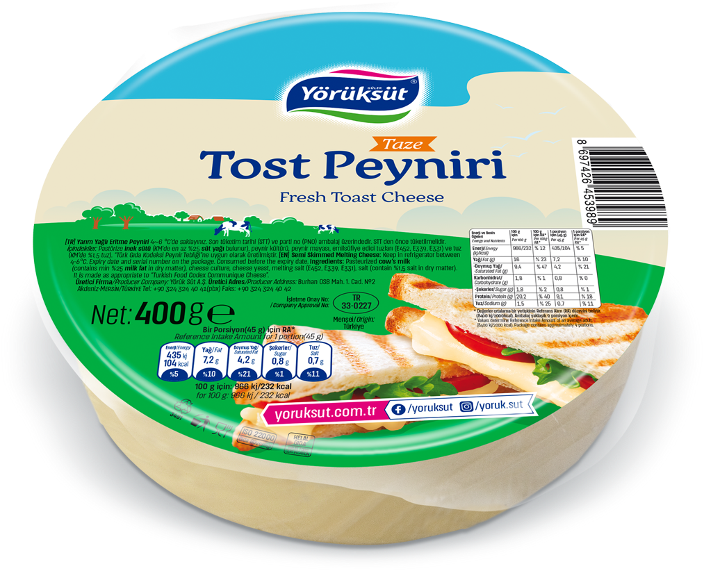 YÖRÜK SÜT TOST PEYNİR 400 GR