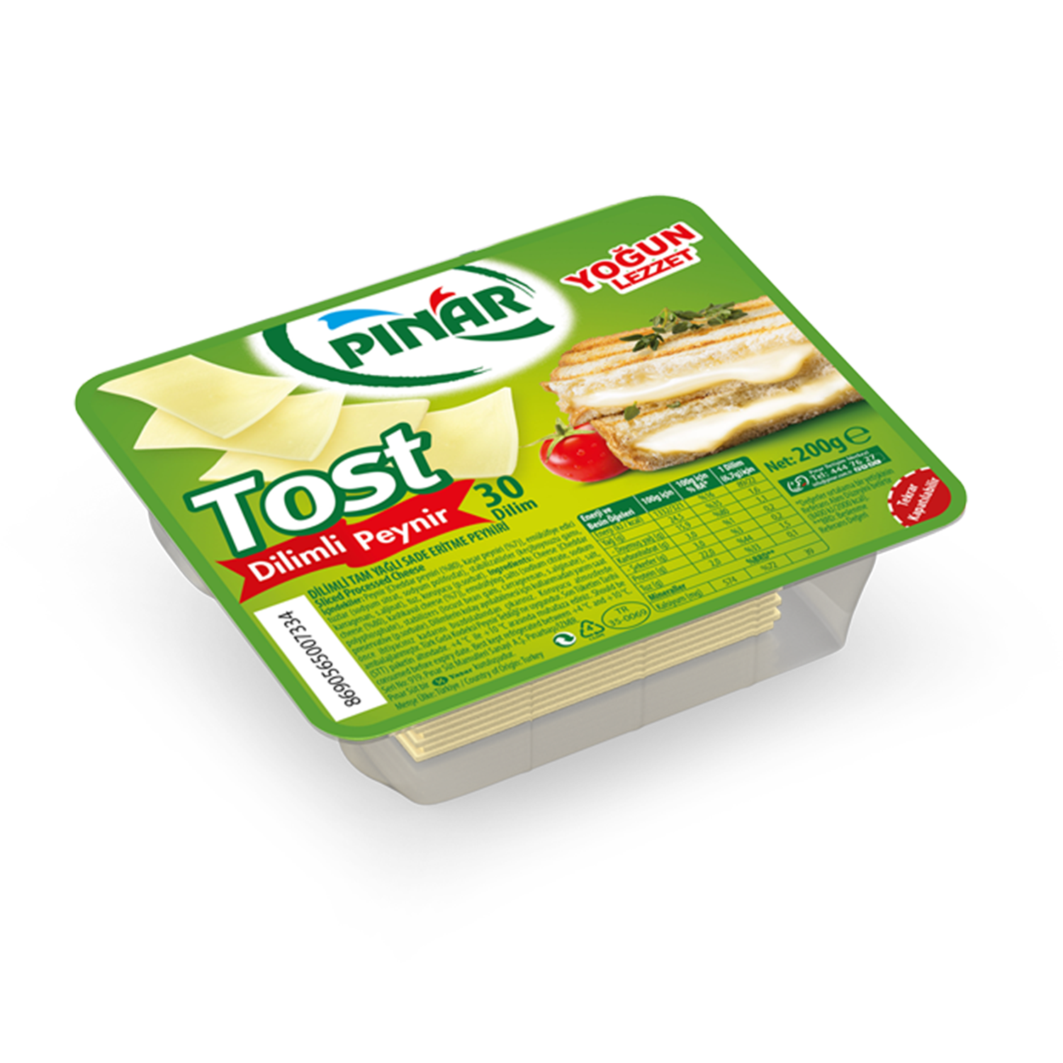 Pınar Dilimli Tost Peyniri 200 GR