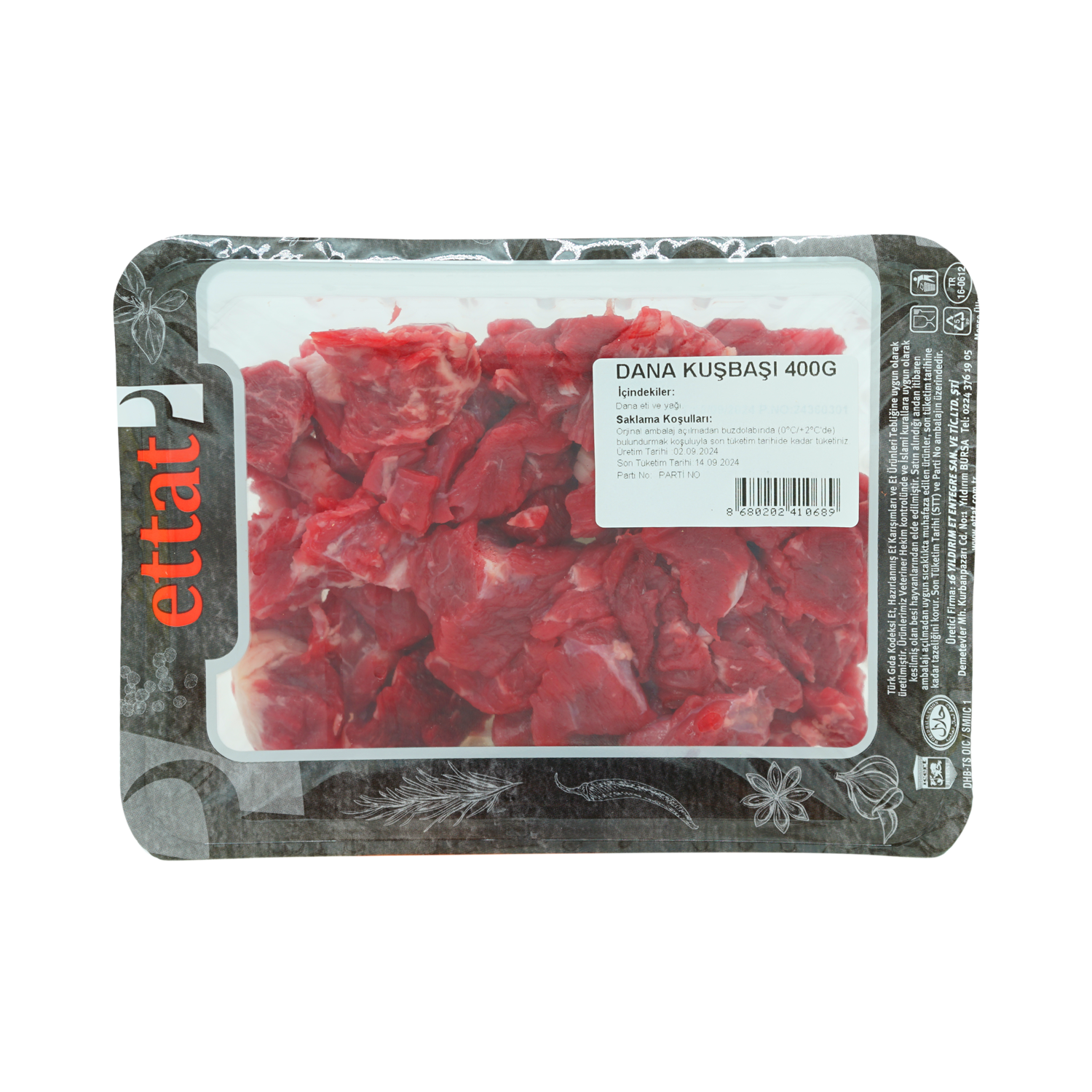 Dana Kuşbaşı 400 GR Paket