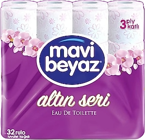 Mavi Beyaz Üç Kat T. Kağıdı Altın Seri 32 Li