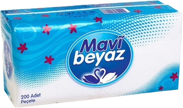 Mavi Beyaz Peçete 23 x 24cm 200lü