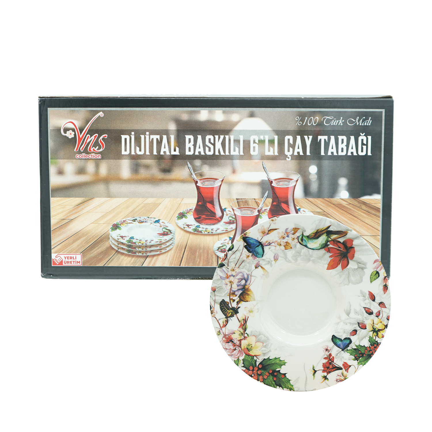Arow Digital 6lı Çay Tabağı