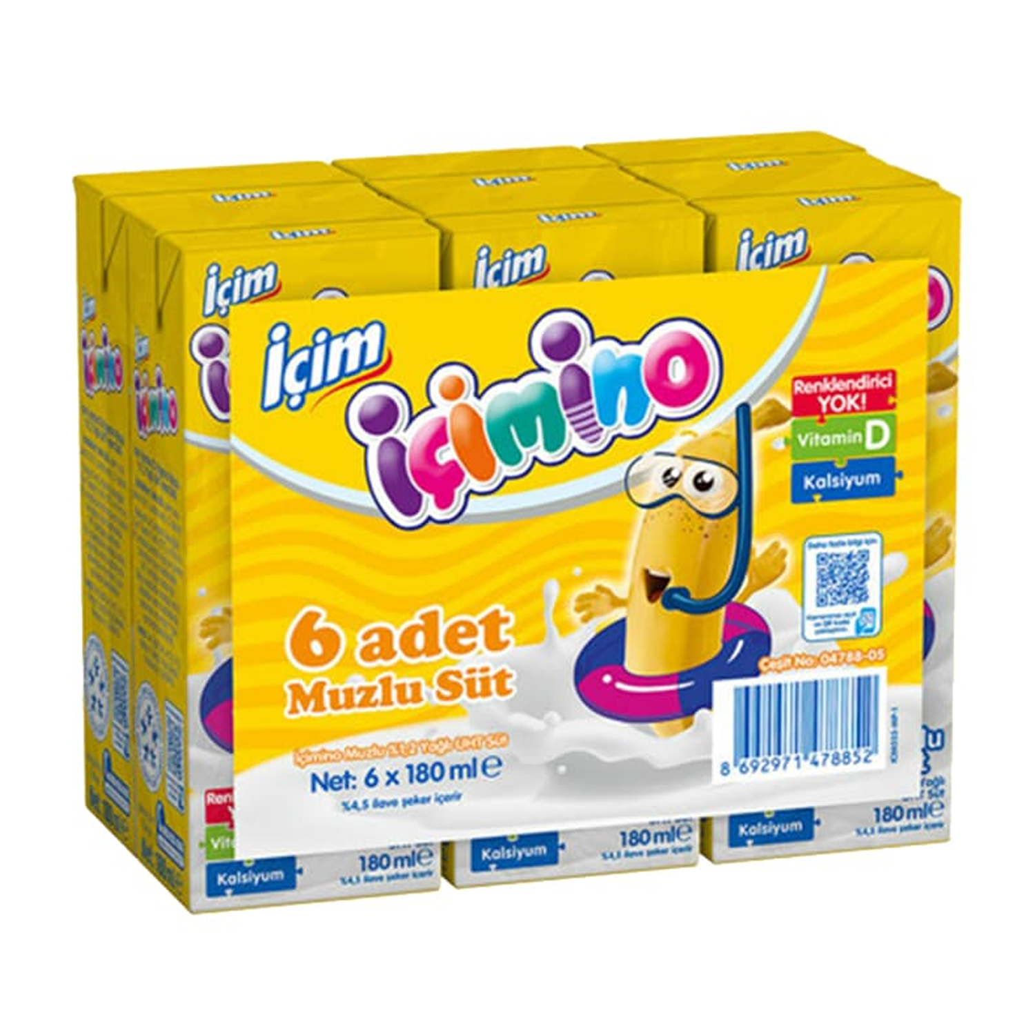 İçimino Süt 6x180 ML Muzlu
