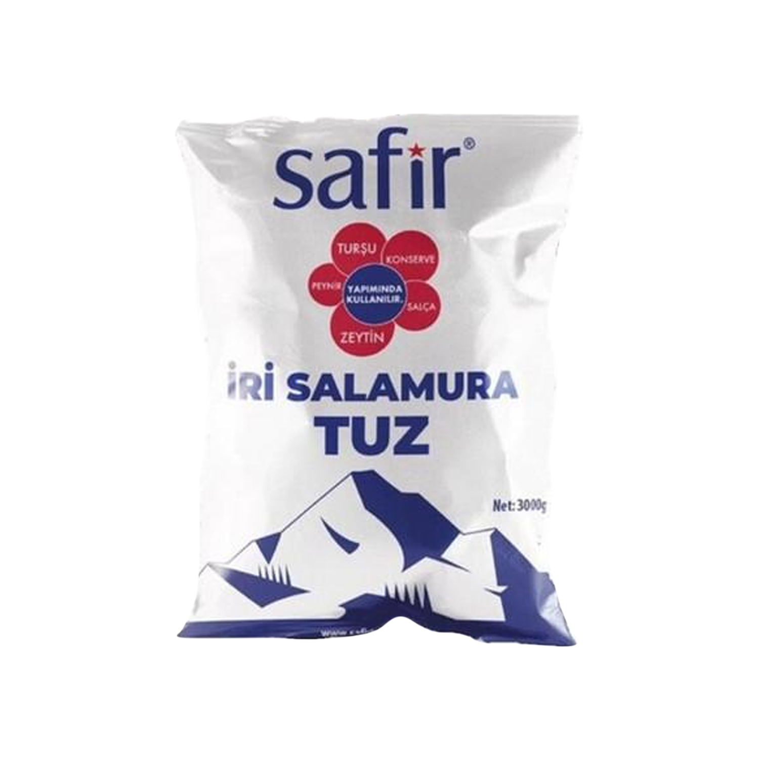 Safir İri Salamura Kaya Tuzu 3 KG