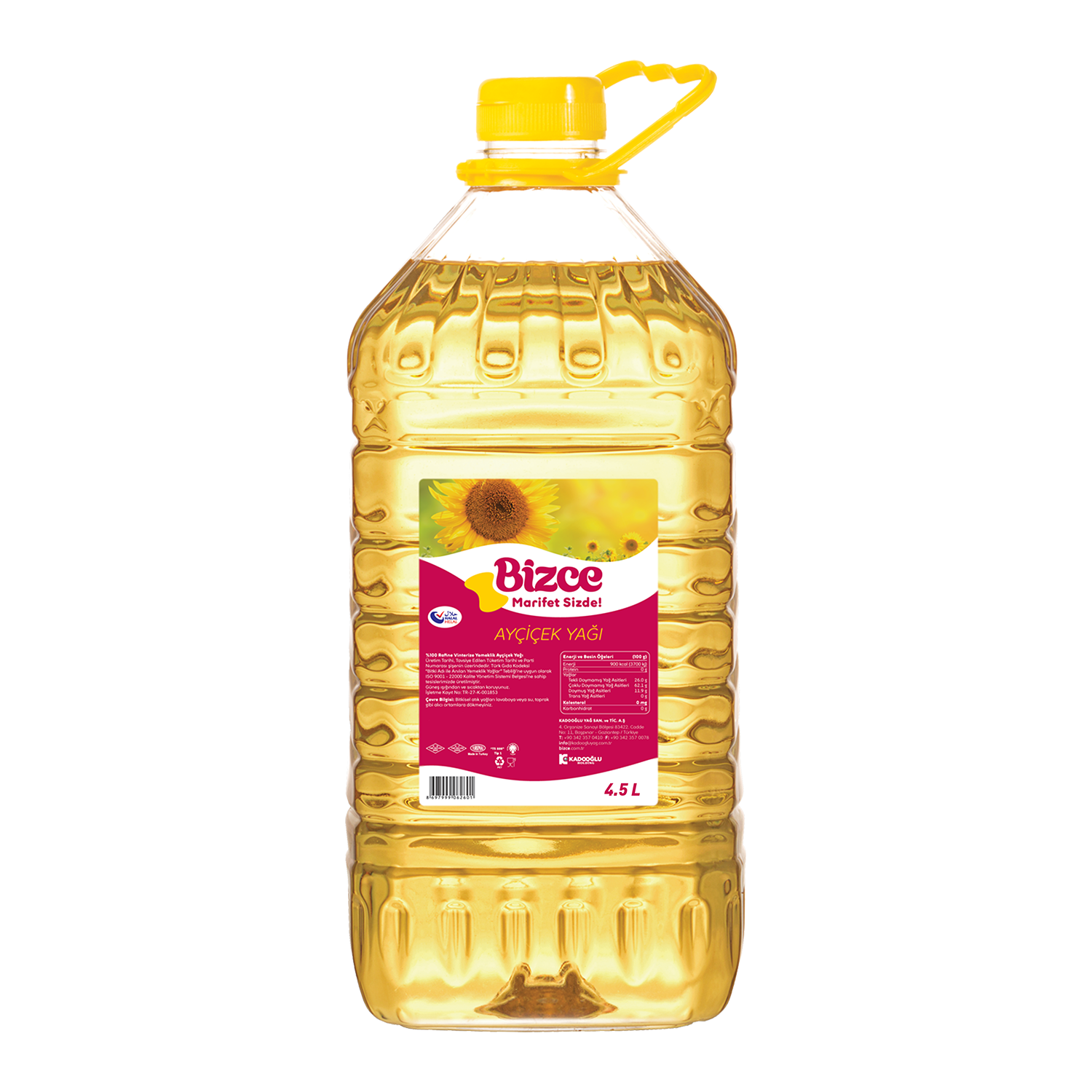 Bizce Ayçiçek Yağı 4,5 LT Pet