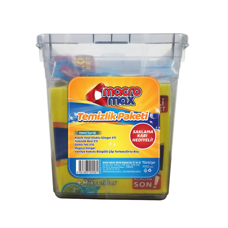 Macromax Temizlik Paketi+Saklama Kabı Hediyeli