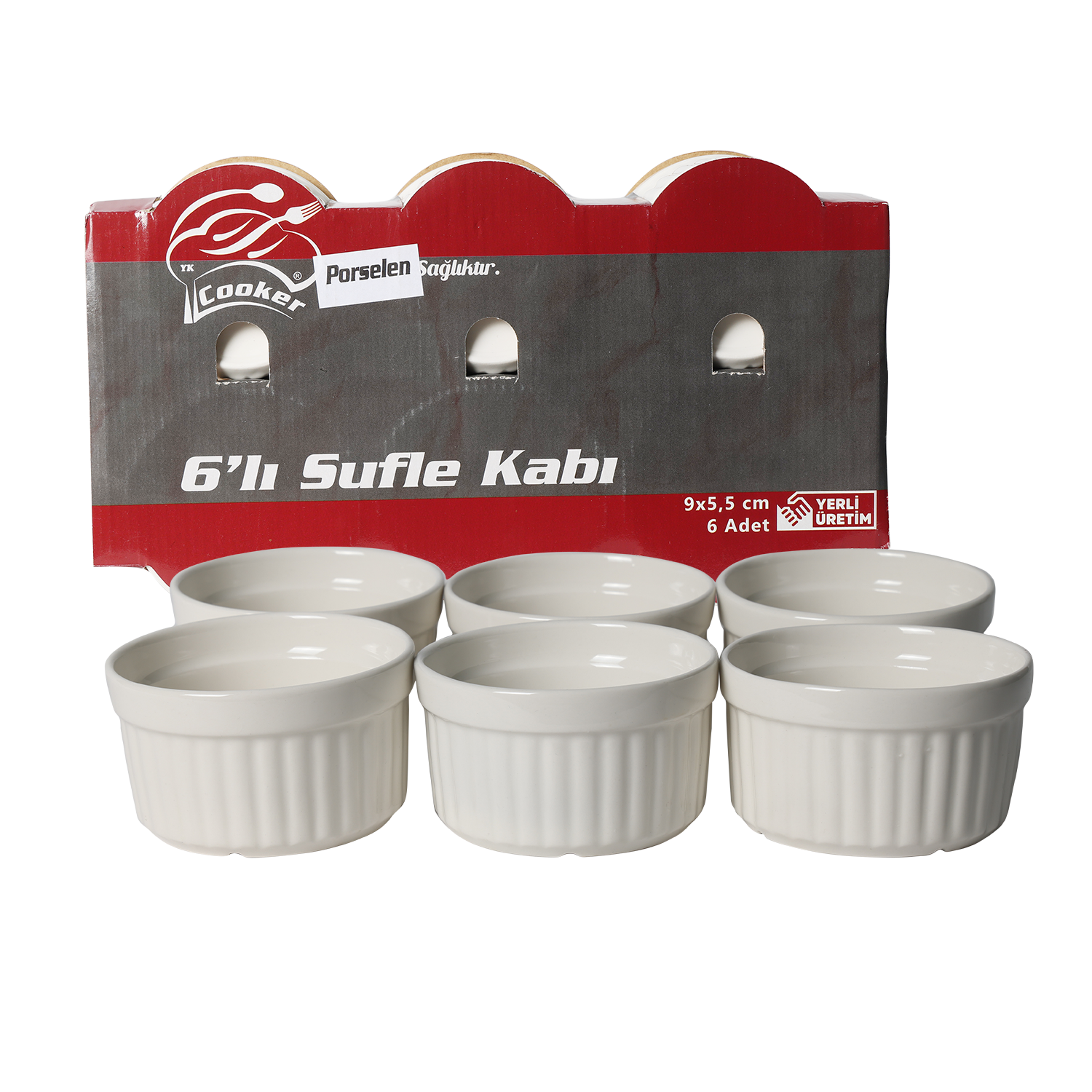 Cooker 6lı Porselen Sufle Kabı