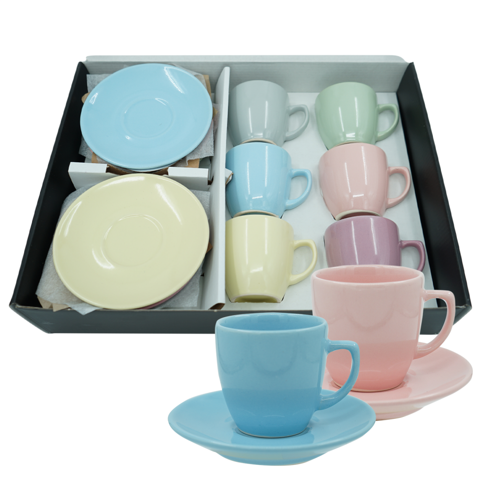 Paşabahçe Seramik Renkli Kahve Fincanı