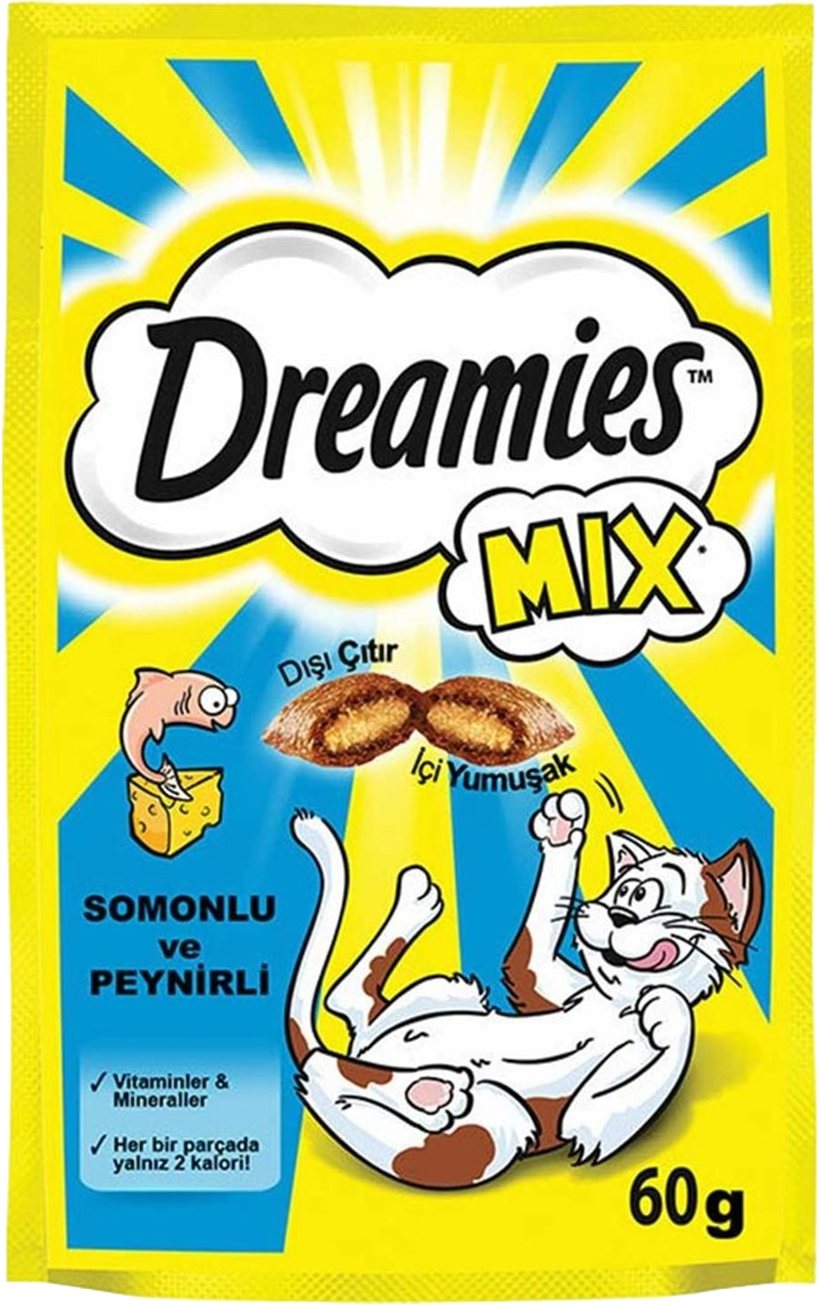 Dreamies Mix Somon Peynir Kedi Maması 60 Gr
