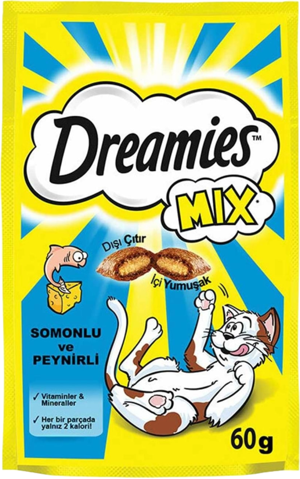 Dreamies Mix Somon Peynir Kedi Maması 60 Gr