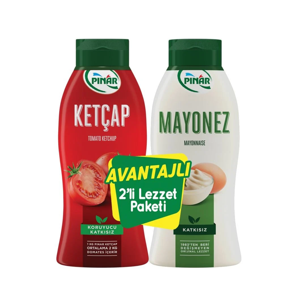 Pınar Ketçap 600 GR + Mayonez 500 GR