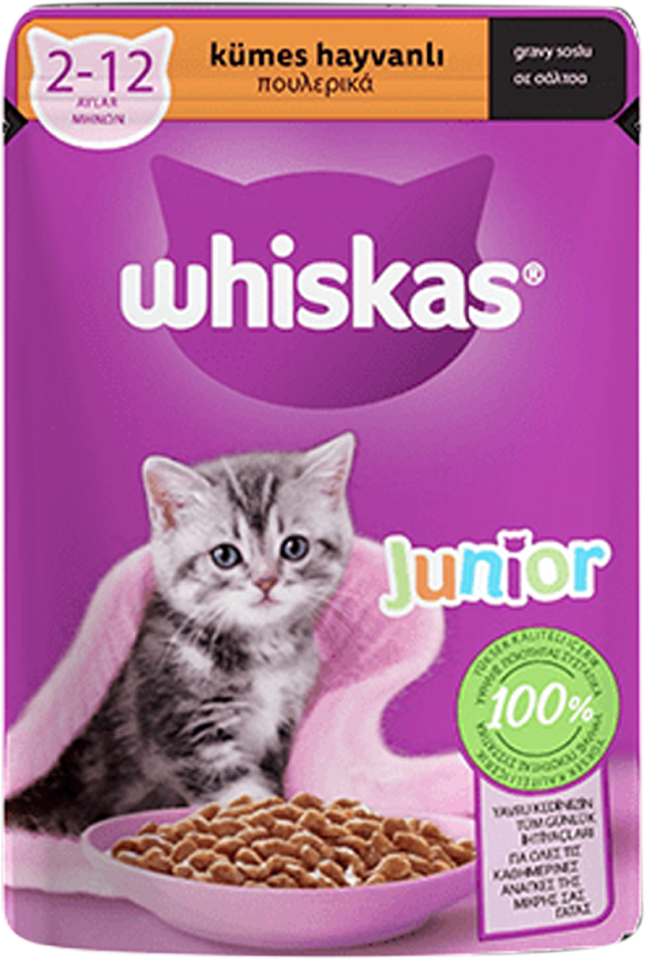 Whiskas PCH. Junior Kümes Hayvanlı Mama 85 Gr