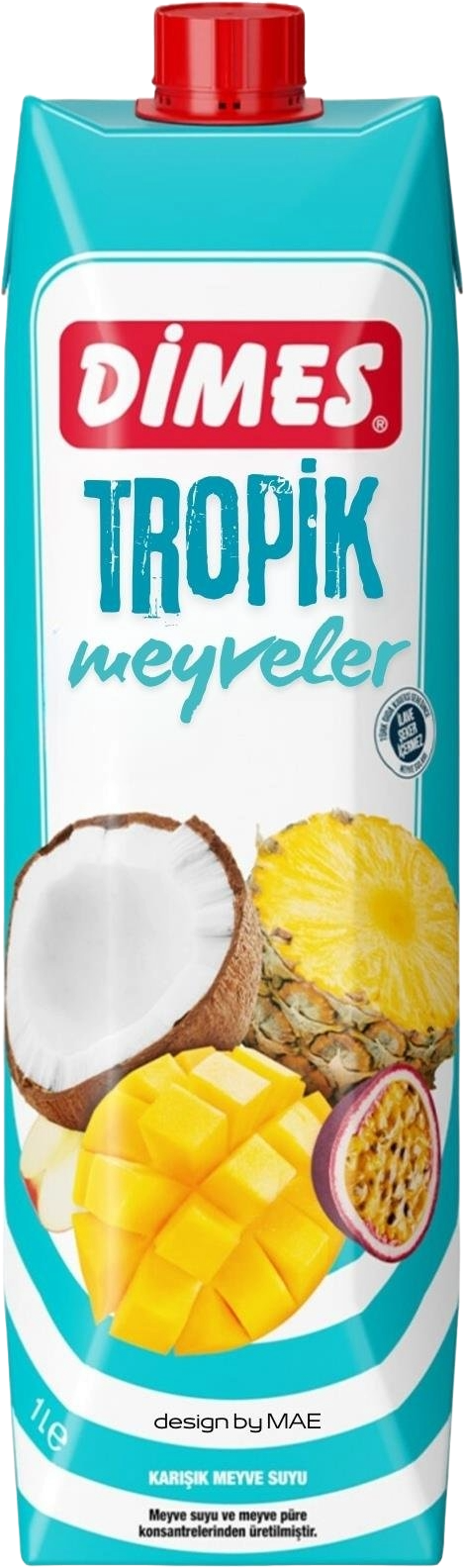 Dimes Meyve Suyu 1LT Tropik Meyveler ve Elma