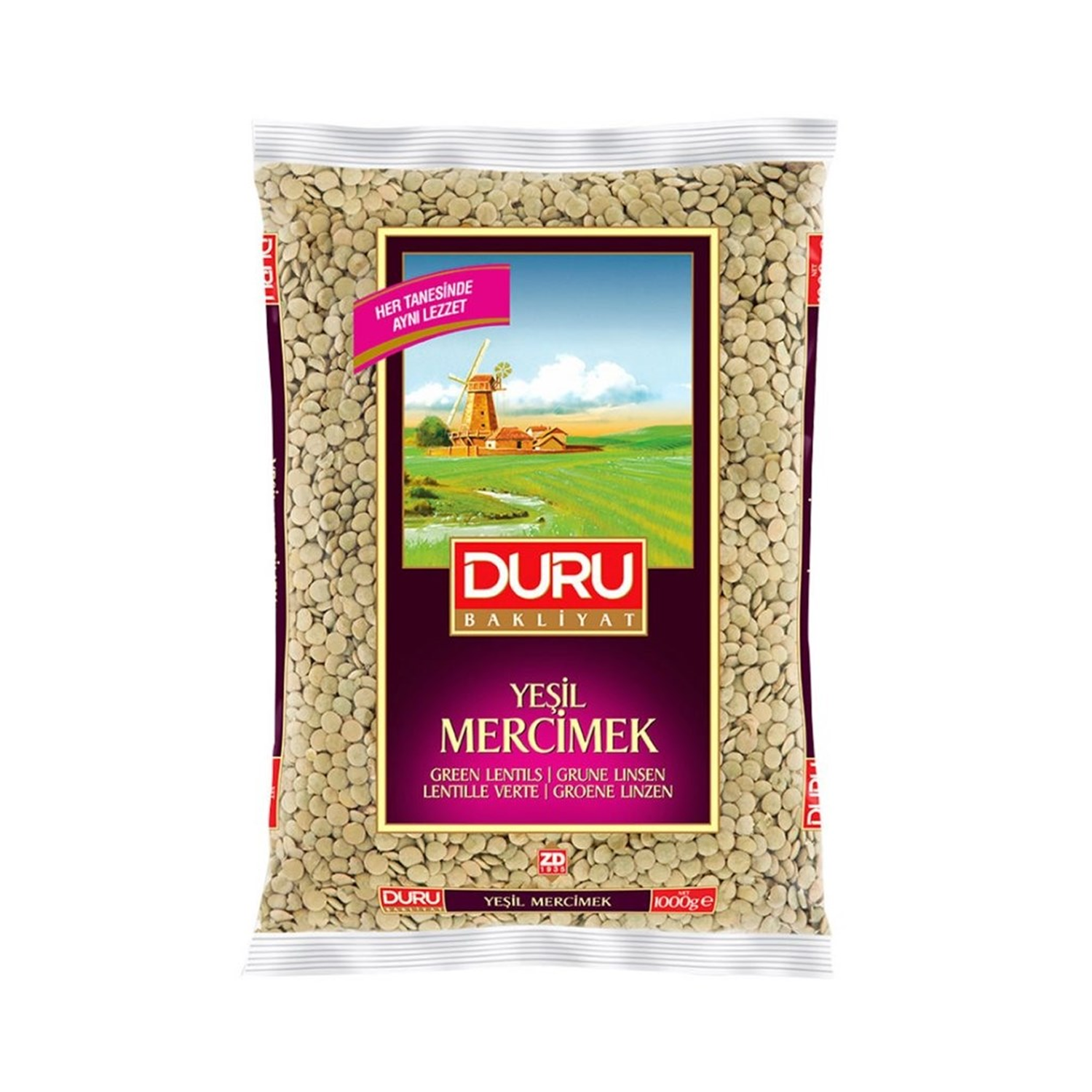 Duru Yeşil Mercimek 1000 GR