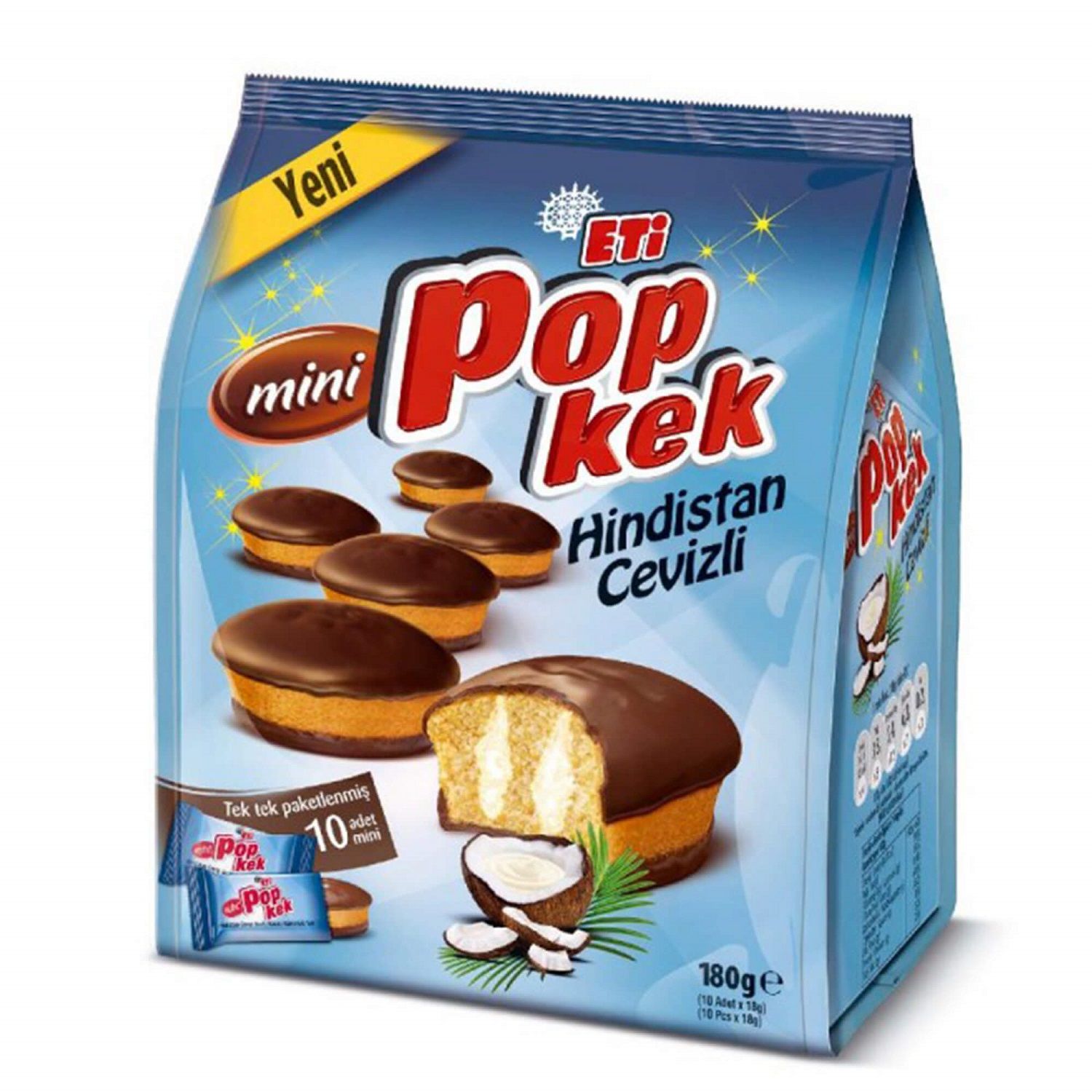 Eti Pop Kek Mini Hindistan Cevizli 180 GR