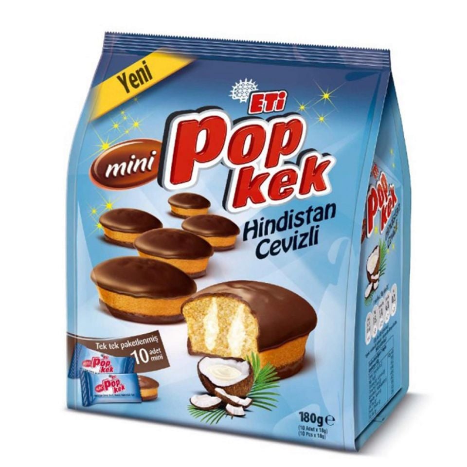 Eti Pop Kek Mini Hindistan Cevizli 180 GR