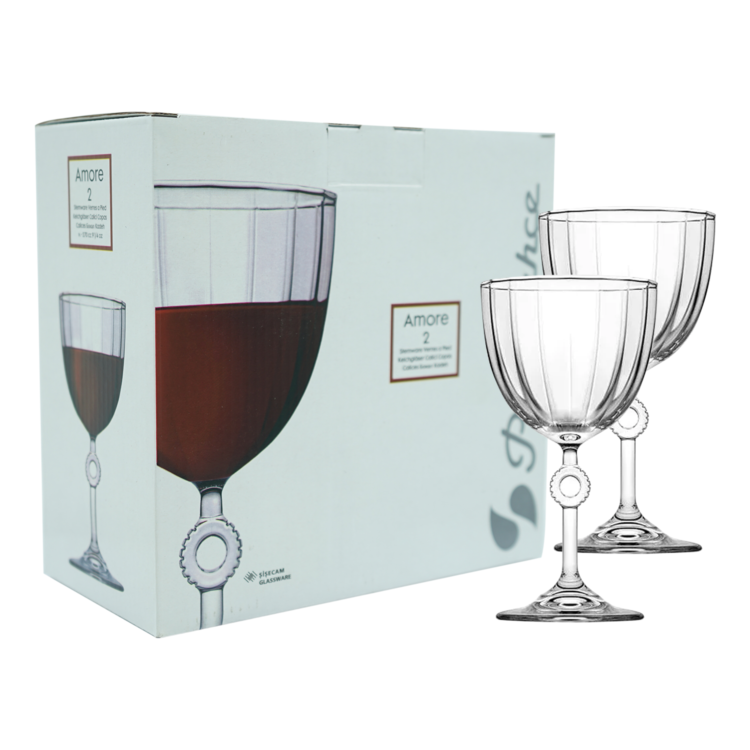 Paşabahçe Ayaklı Bardak Amore 2li