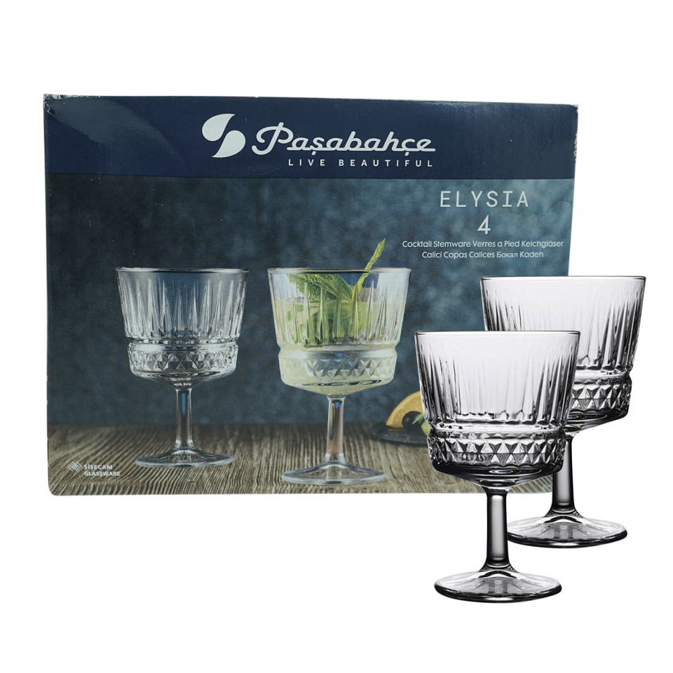 Paşabahçe Ayaklı Kokteyl Bardak Elysia 4lü