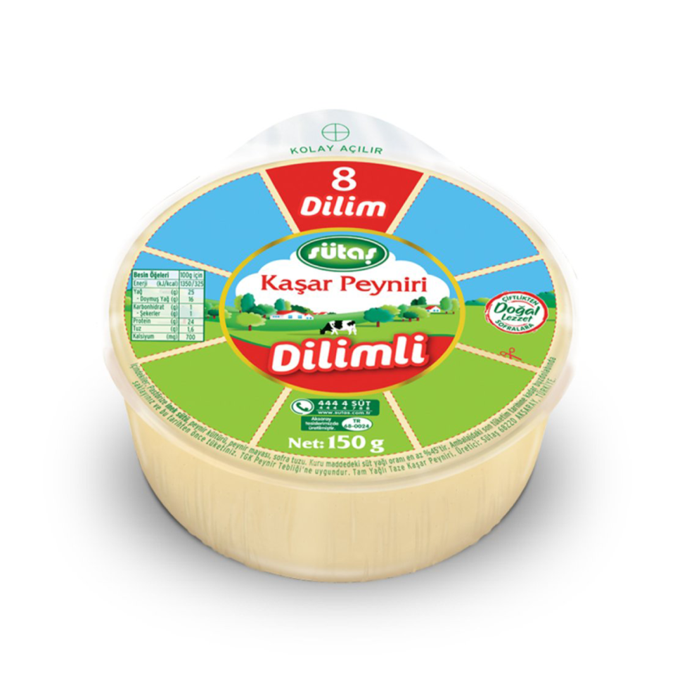 Sütaş 8 Dilim 150 GR Kaşar Peyniri