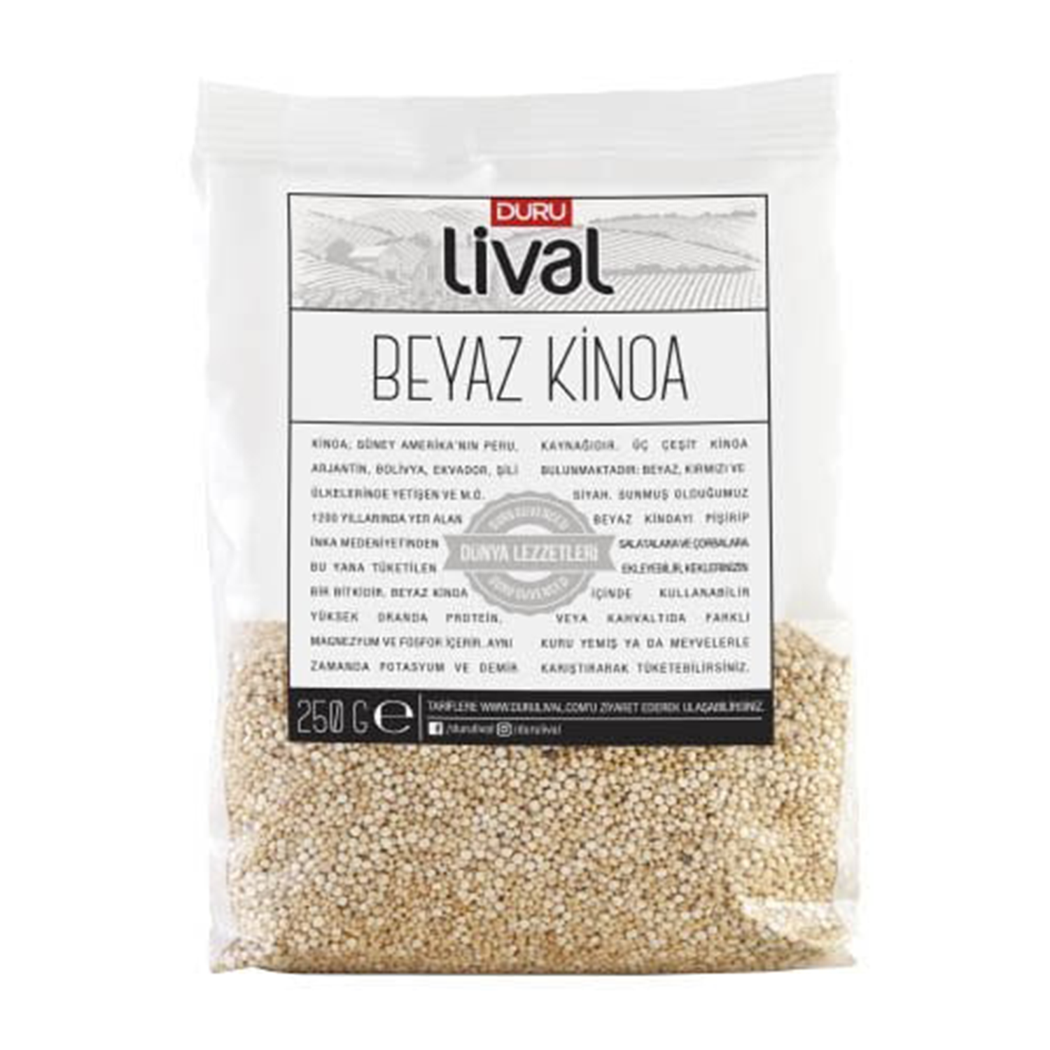 Duru Lival Beyaz Kinoa 250 GR