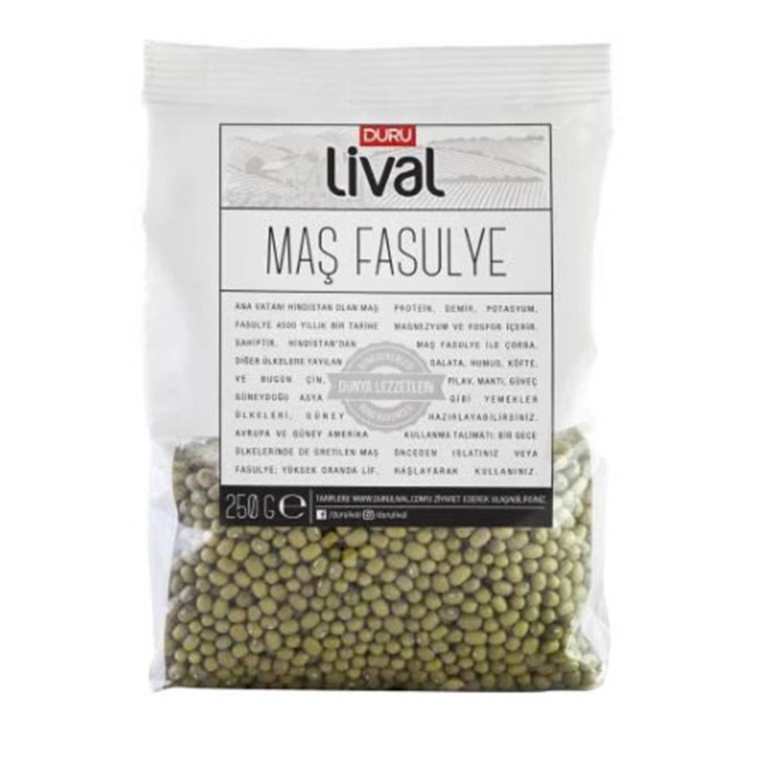 Duru Lival Maş Fasülye 250 GR