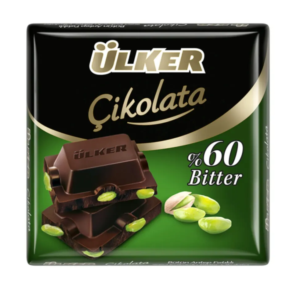 Ülker Kare %60 Bitter Fıstıklı 65 GR