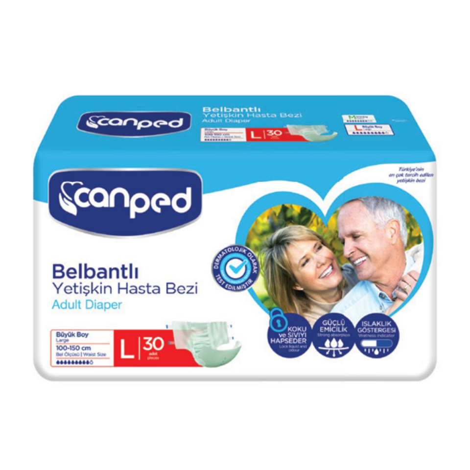 Canped Hasta Bezi Bel Bantlı (L) 30 Lu Politenli
