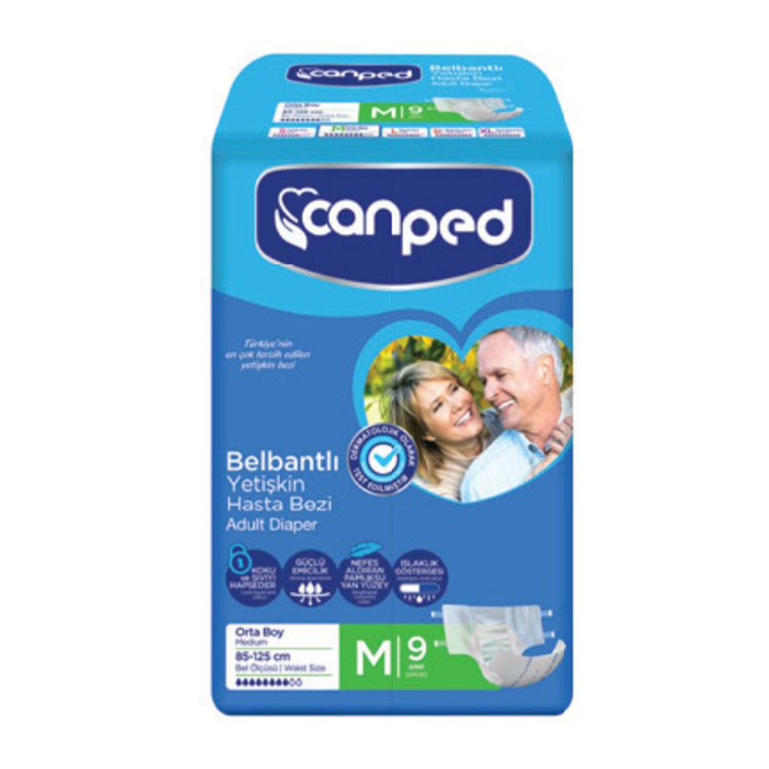 Canped Yetişkin Hasta Bezi Orta 9 LU