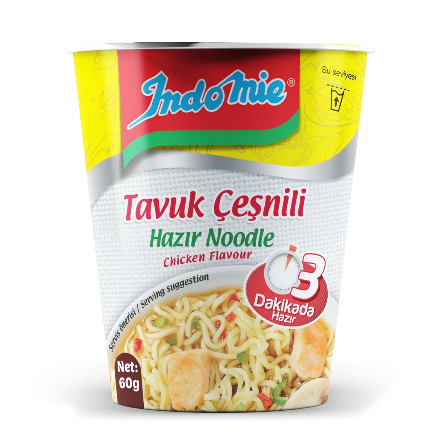 Indomie Tavuklu Hazır Noodle Bardak 60 GR
