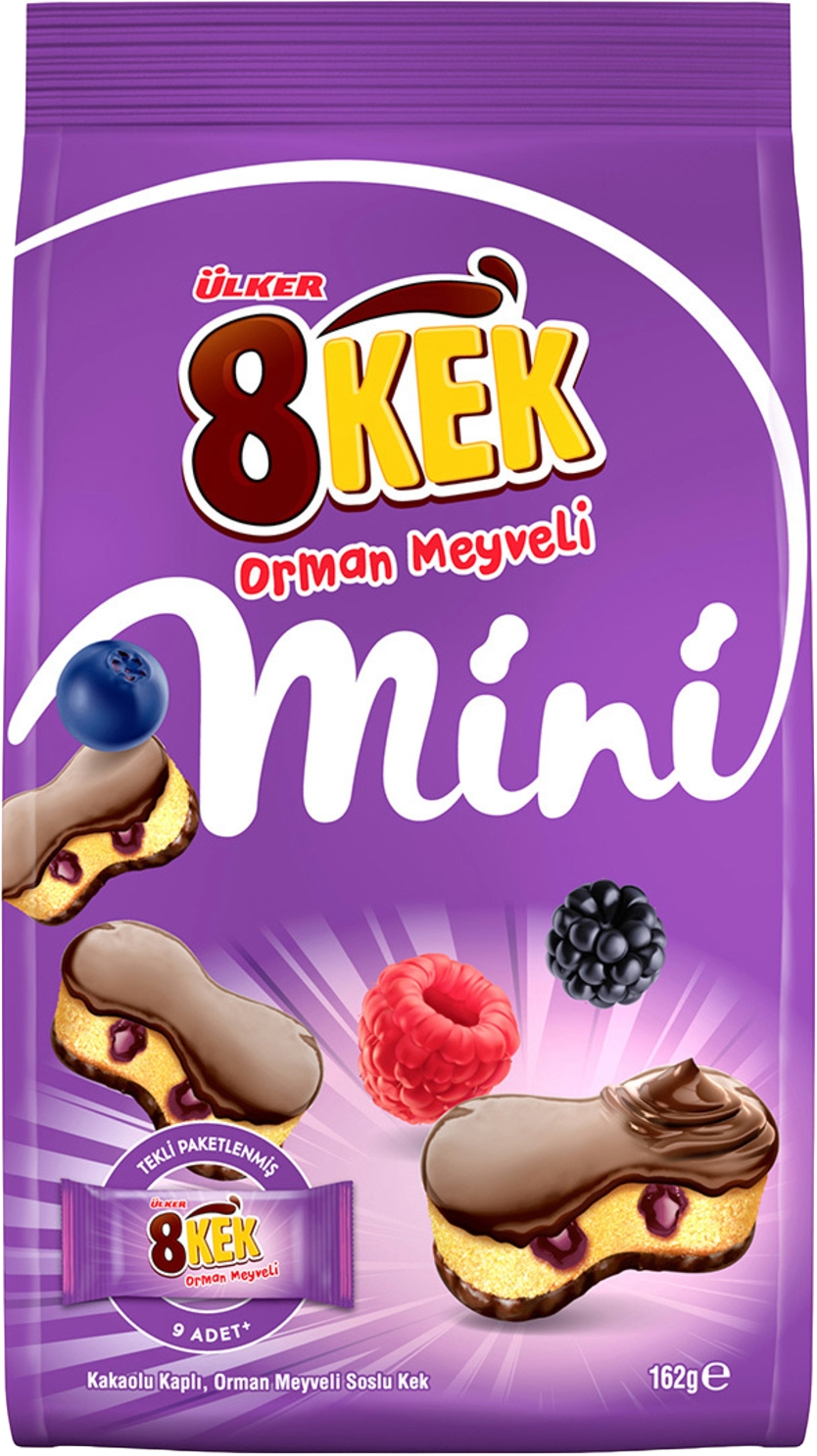 ÜLKER 8 KEK MİNİ ORMAN MEYVELİ 162 GR