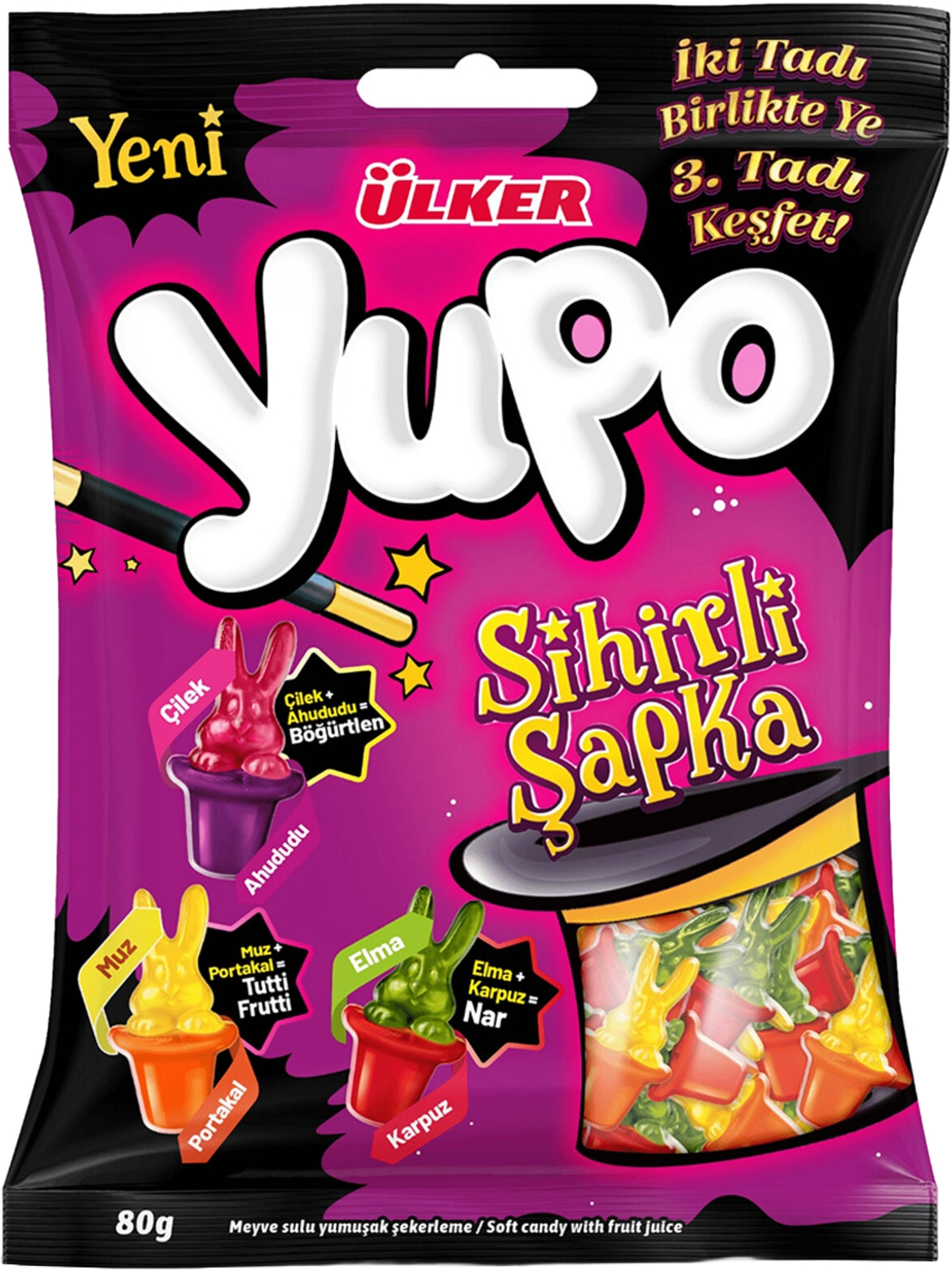 ÜLKER YUPO SİHİRLİ ŞAPKA 80GR