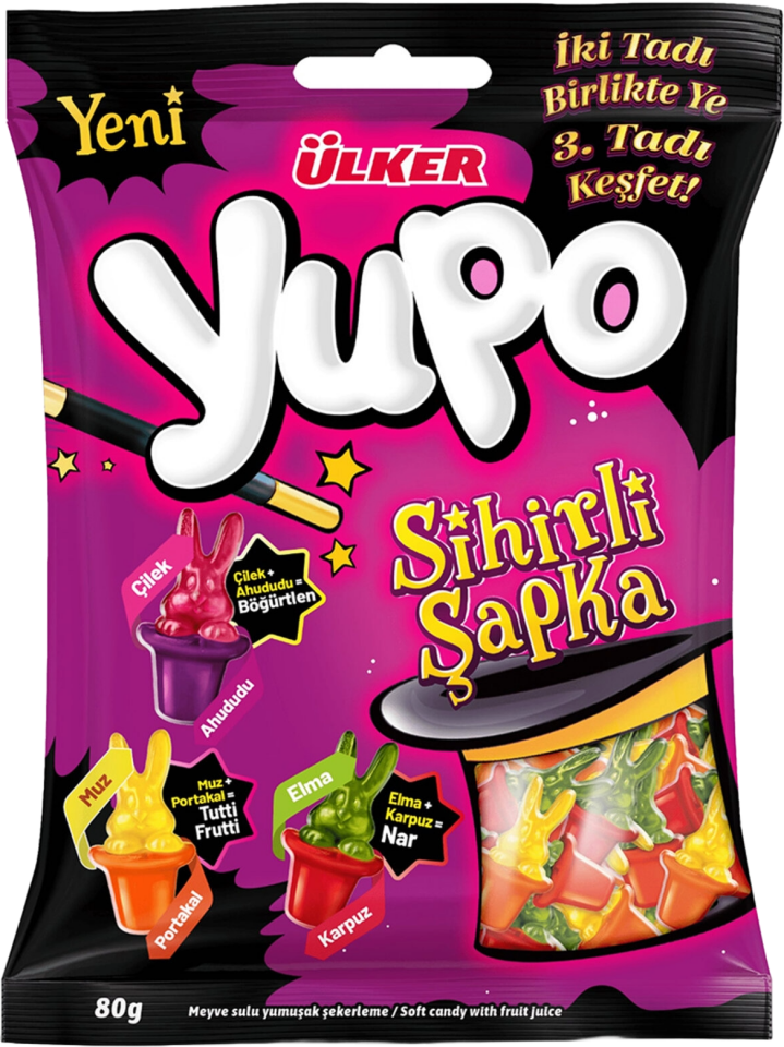 ÜLKER YUPO SİHİRLİ ŞAPKA 80GR