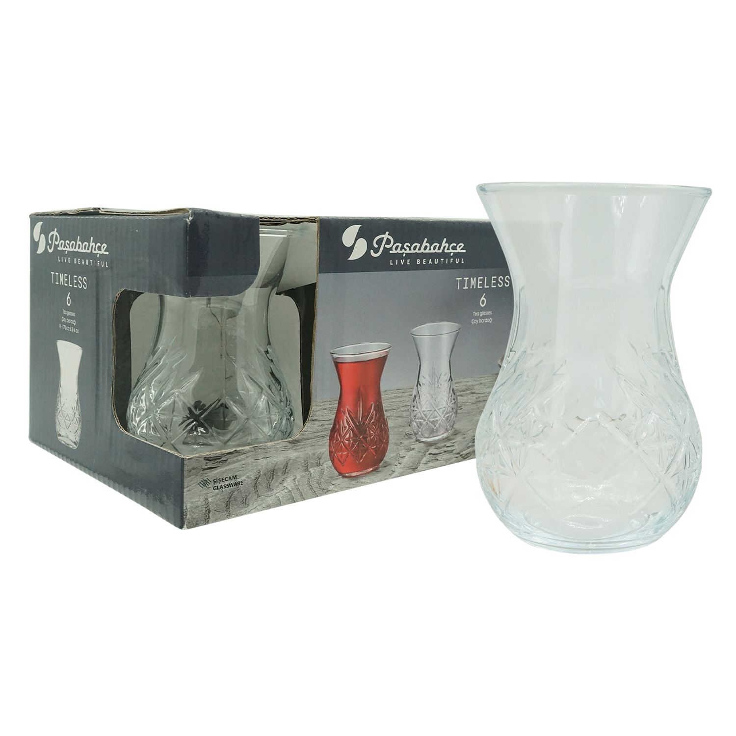 Paşabahçe Çay Bardağı Tombul (Timeless) 6 Adet