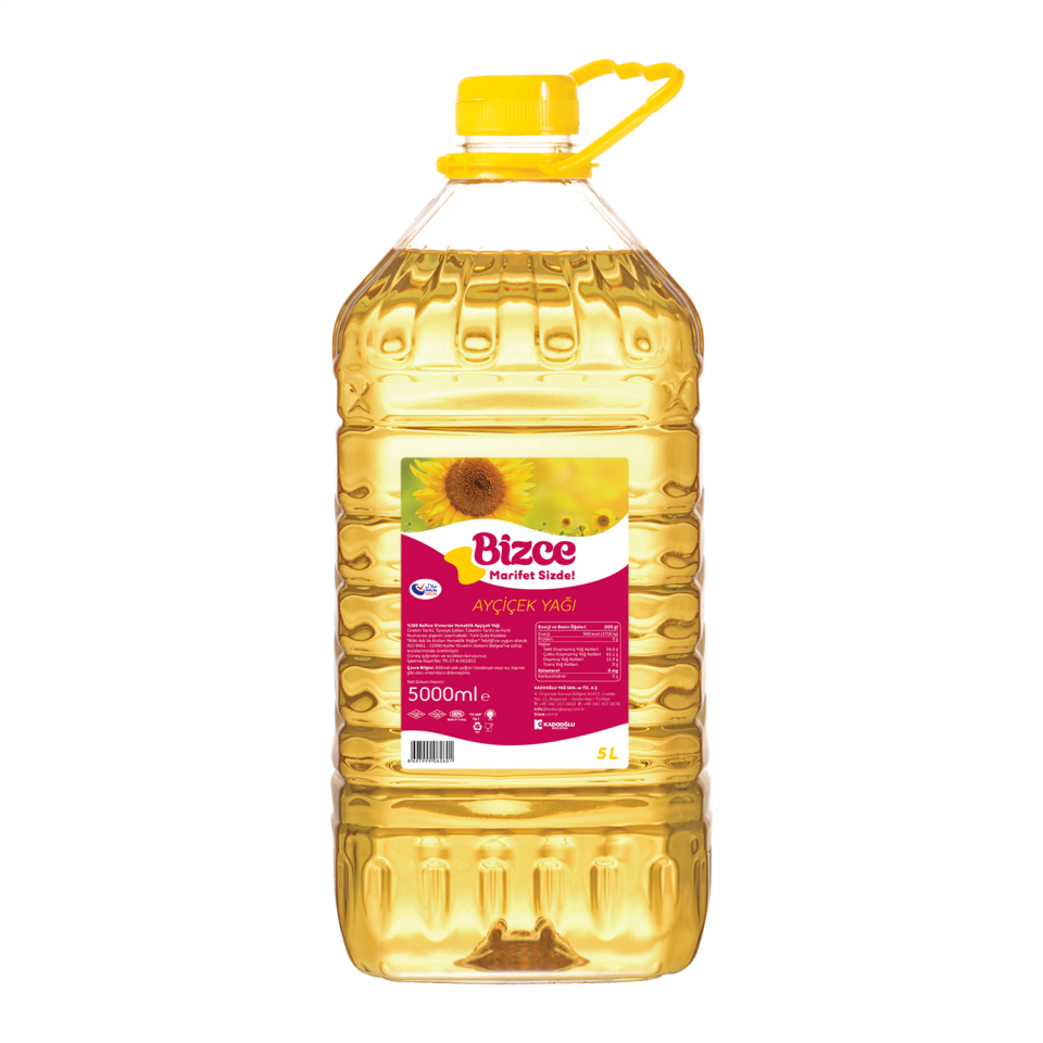 Bizce Ayçiçek Yağı 5 LT Dar Ağız
