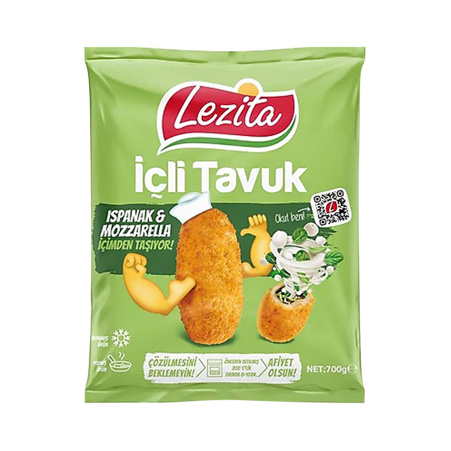 Lezita İçli Tav.Ispanak&Mozzarella Dol.Çıtır 700Gr