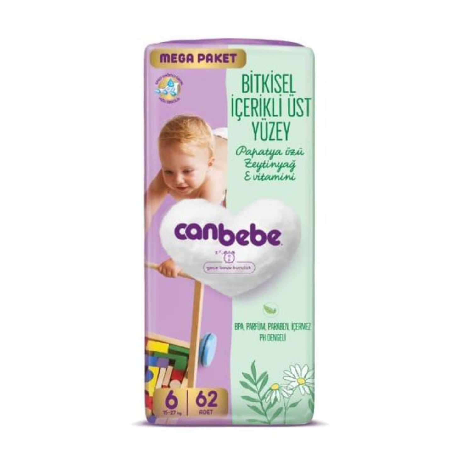 Canbebe Mega Paket Ç.Bezi XL 62li