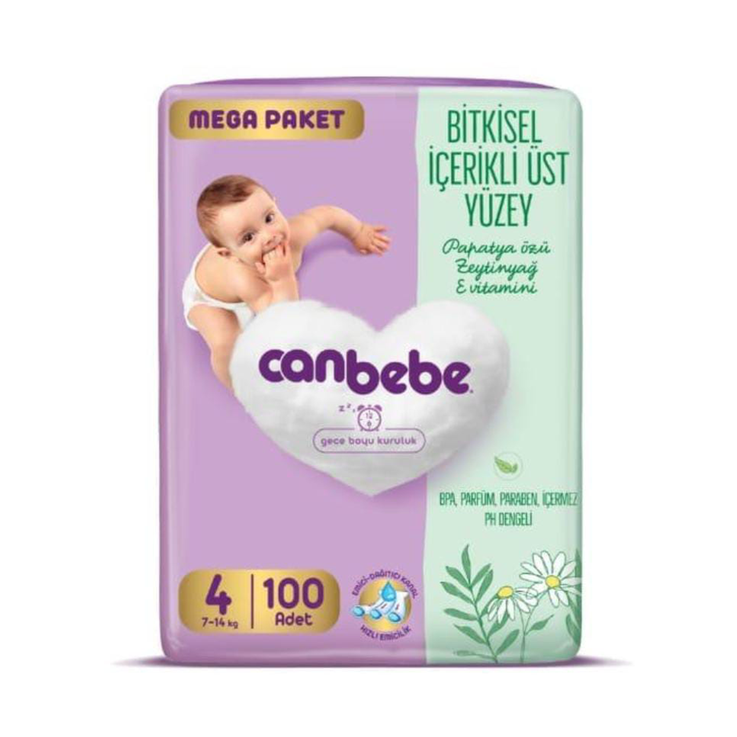 Canbebe Mega Paket Ç.Bezi Maxi 100lü