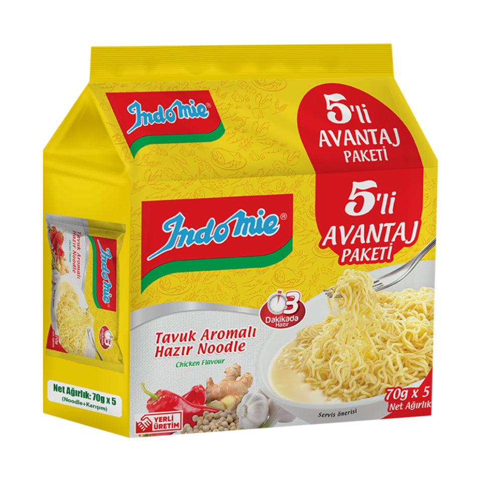 Indomie 5li Paket Tavuk Çeşnili